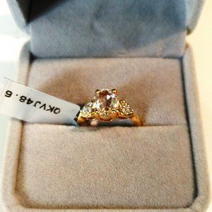 Genuine Ice Kunzite 10K Gold Ring